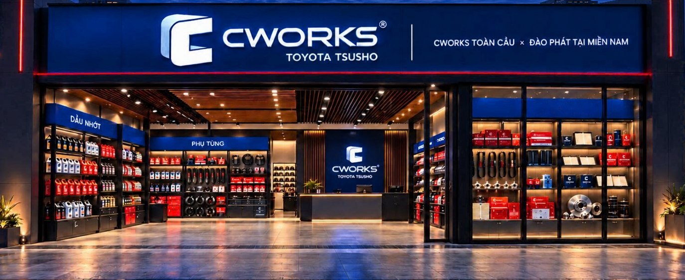 Cửa hàng CWORKS Toyota Tsusho – CWORKS toàn cầu, Đào Phát tại miền Nam